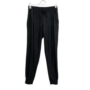 Maison d'Amelie Black‎ Faux Leather Joggers Pants Trousers Baggy Slouchy Size S